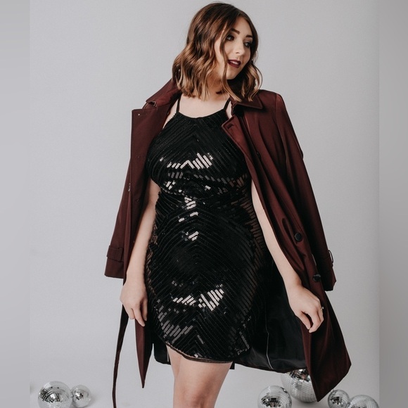 Lulu’s black sequin dress BRAND NEW with tags - Picture 4 of 15